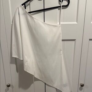 ZARA Elegant White One-Shoulder Top